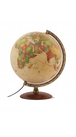 Antiquus 30 cm globe wooden base