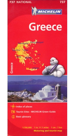 Greece Map 737 folded Michelin
