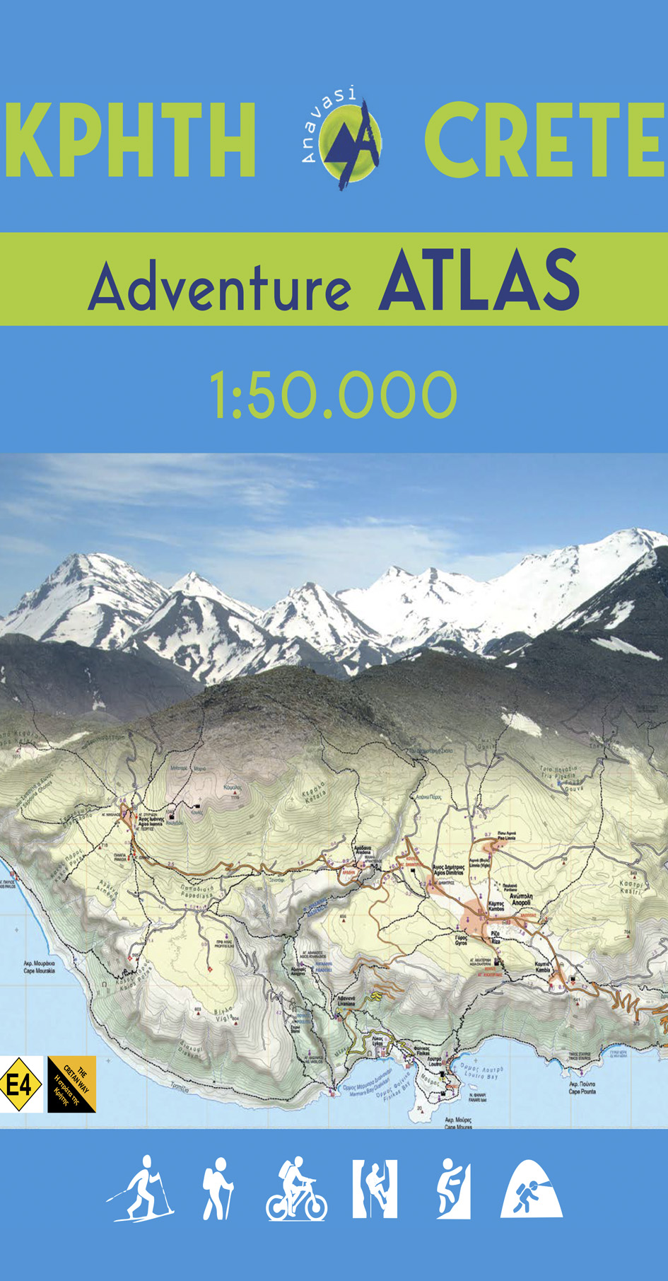 Crete Adventure Atlas in scale 1:50 000 (E4) 