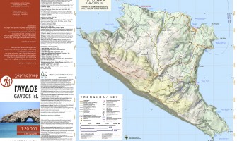 Hiking Map of Gavdos for gavdos municipality