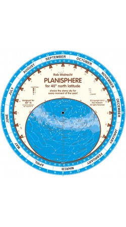 Planisphere for 40° North latitude
