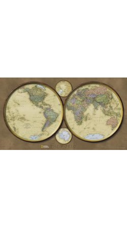 NG. World Hemispheres Map