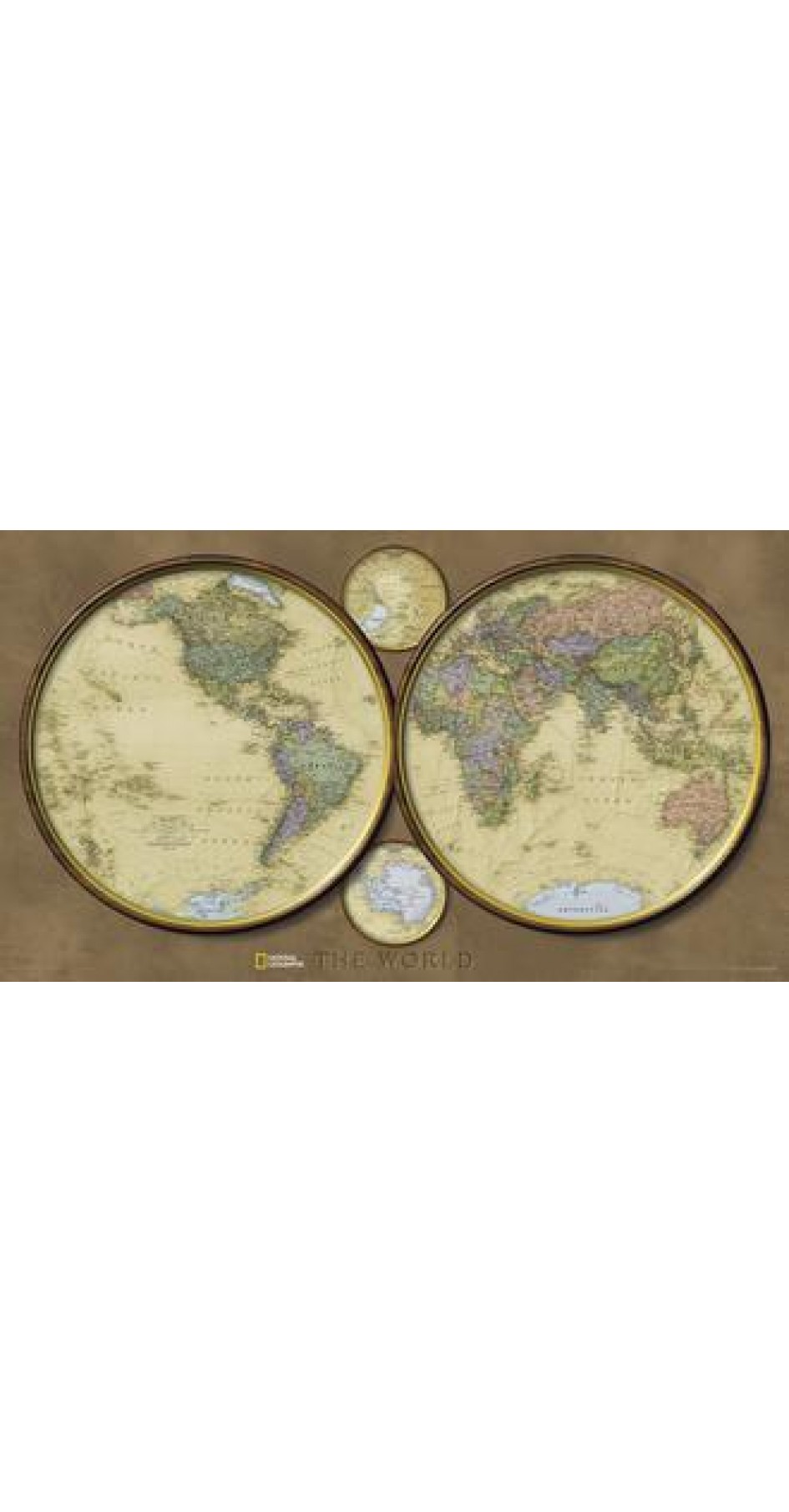 NG. World Hemispheres Map