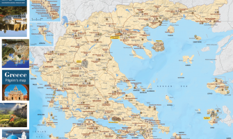Pilgrim's Map of Greece for Greek National Tourism Organisation
