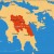 Χάρτης Πελοποννήσου με έμφαση στην Αρκαδία για το βιβλίο Μπαρούτι για την επανάσταση