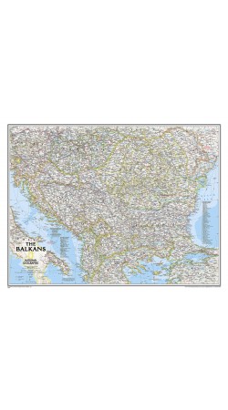 The Balkans Classic Map [Tubed],  National Geographic  χάρτης στα Αγγλικά 