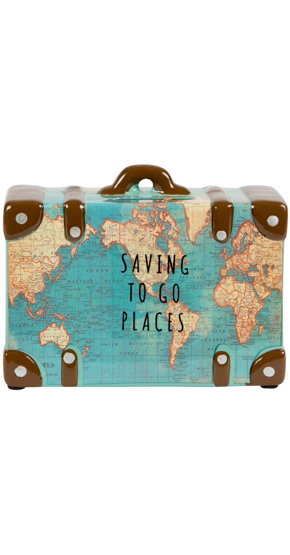 Saving to go places Vintage map Money Bank