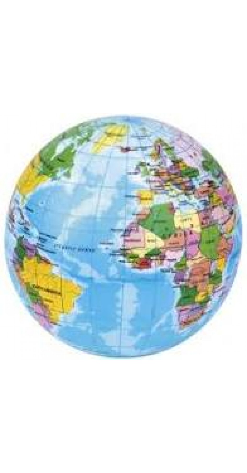 Political Globe soft ball 7.5 cm Political Globe soft ball 7.5 cm