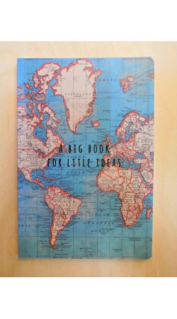 Vintage map A6 notebook