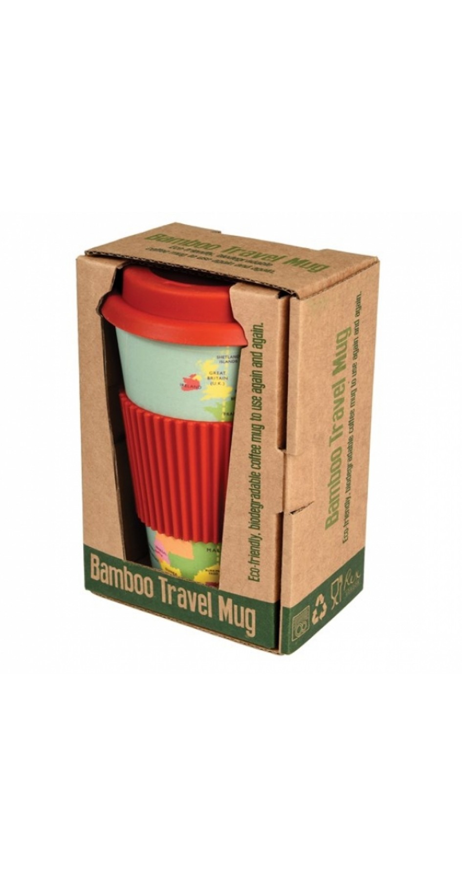 Bamboo Cup with map Bamboo Cup with map