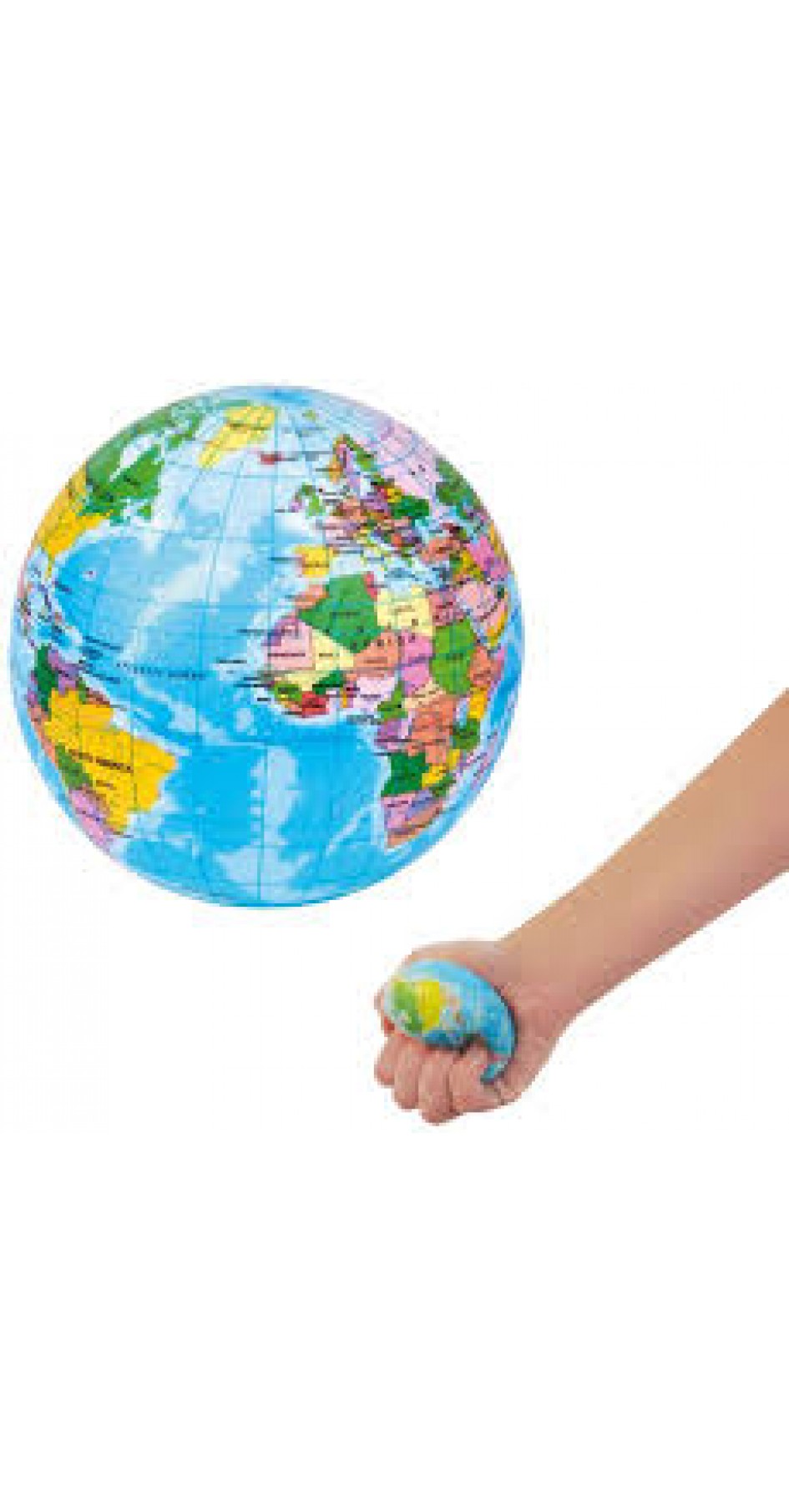 Political Globe soft ball 7.5 cm Political Globe soft ball 7.5 cm