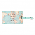 Vintage Map Time To Go Luggage Tag