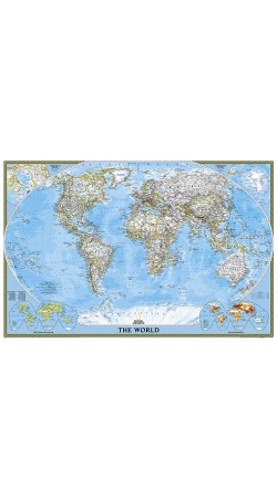 NG World Classic Map [Poster Size] 91cm x 61cm