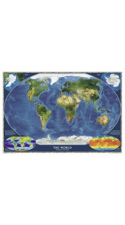 NG World Satellite Map 82cm x 51cm
