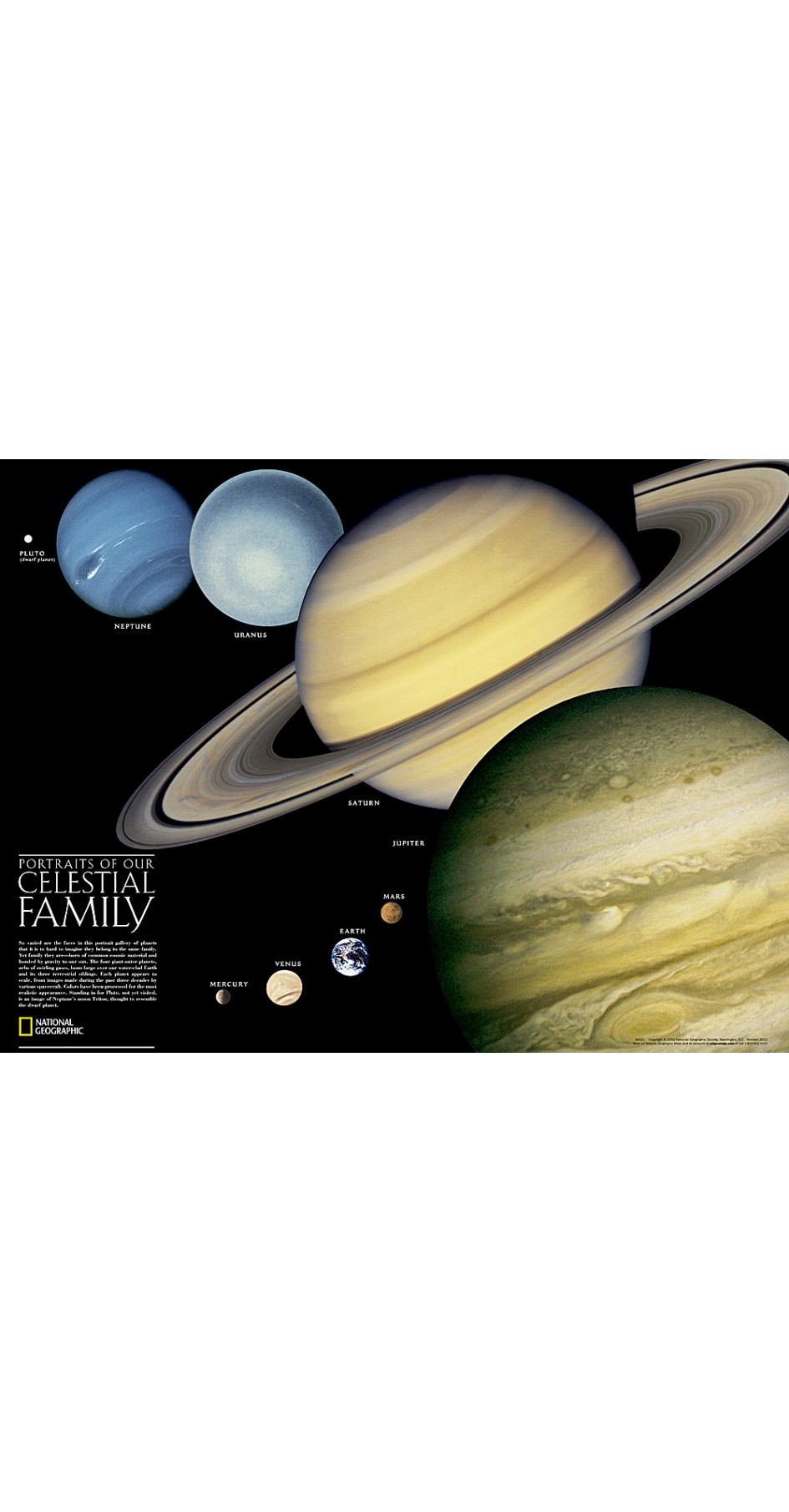 NG The Solar System Map 62cm x 46cm