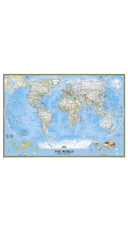 NG World Classic Map [Laminated] 110cm x 77cm