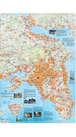Αττική - Βοιωτία • Οδικός χάρτης 1:100 000