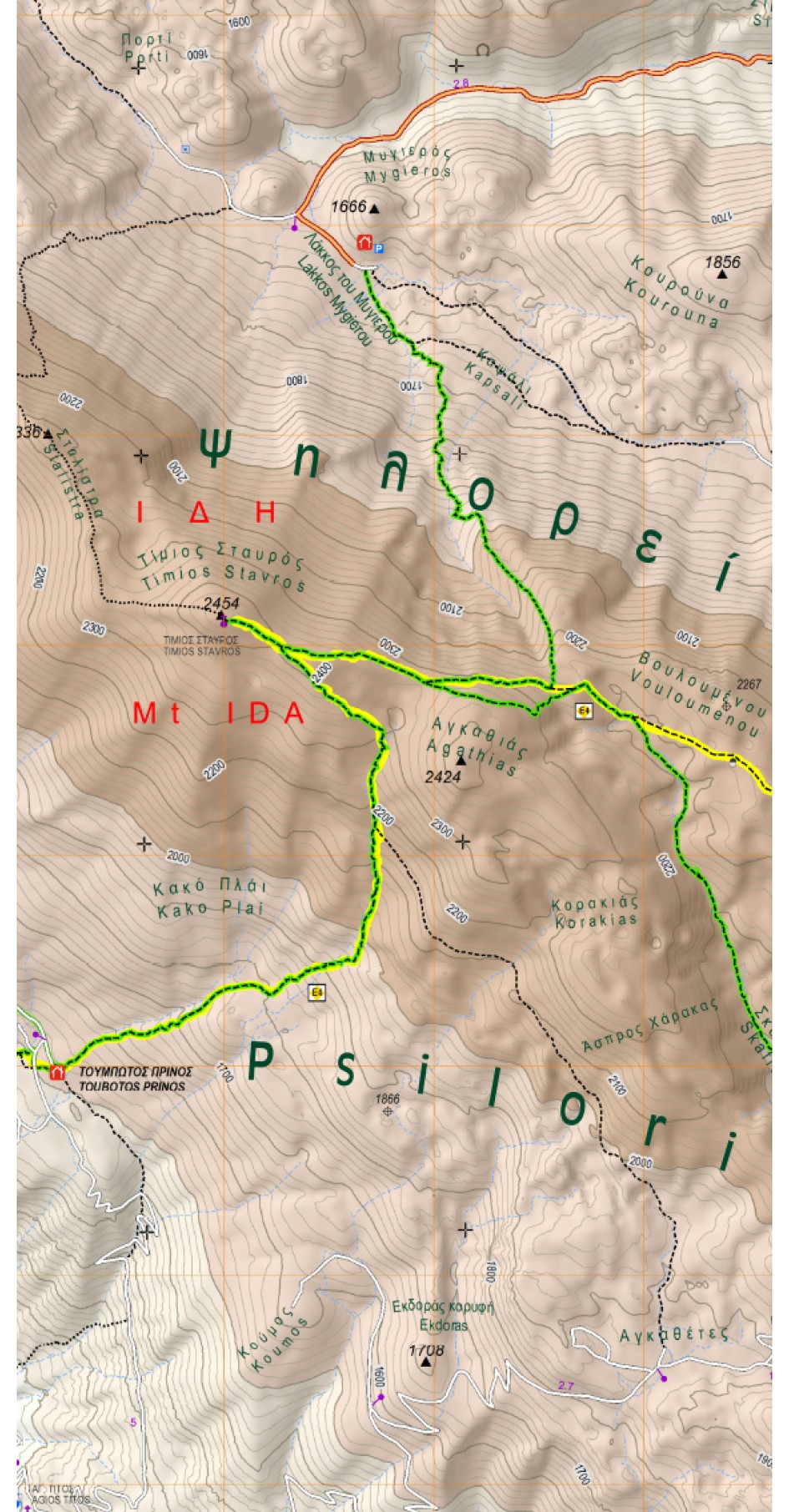 Ψηλορείτης (Όρος Ίδη)  • Πεζοπορικός χάρτης 1:30.000