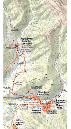 Έξω Μάνη – Βέργα, Καρδαμύλη, Τραχήλα • Πεζοπορικός χάρτης 1:20 000