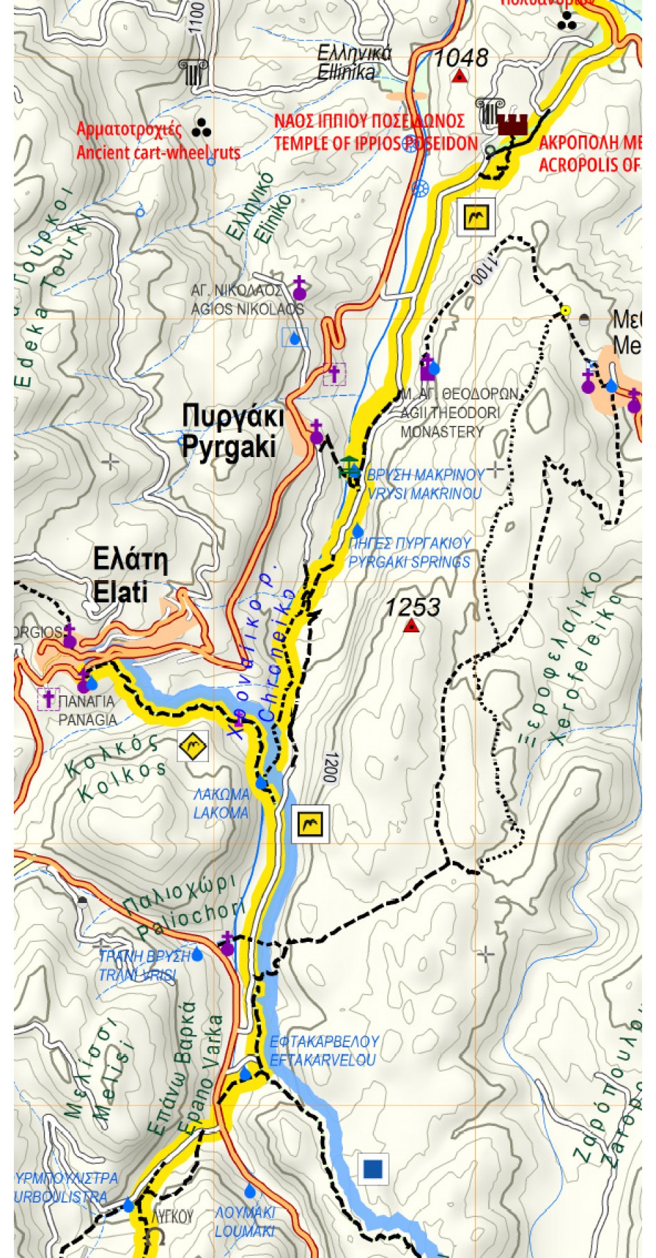 Menalon Trail • Πεζοπορικός Χάρτης 1:20.000