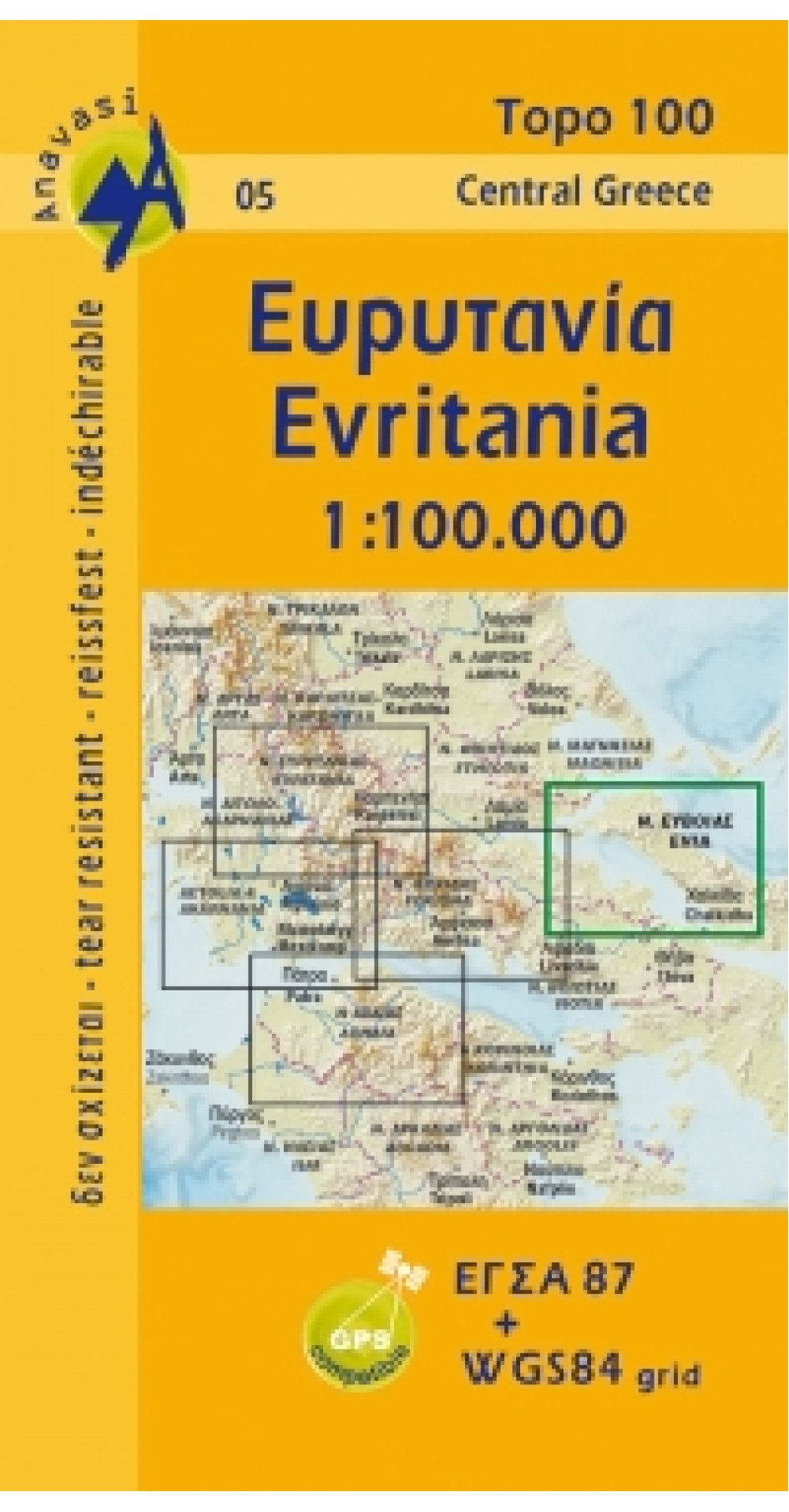 Evritania • Road map 1:100 000 