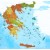 Scratch map of Greece for the monuments of culture and nature