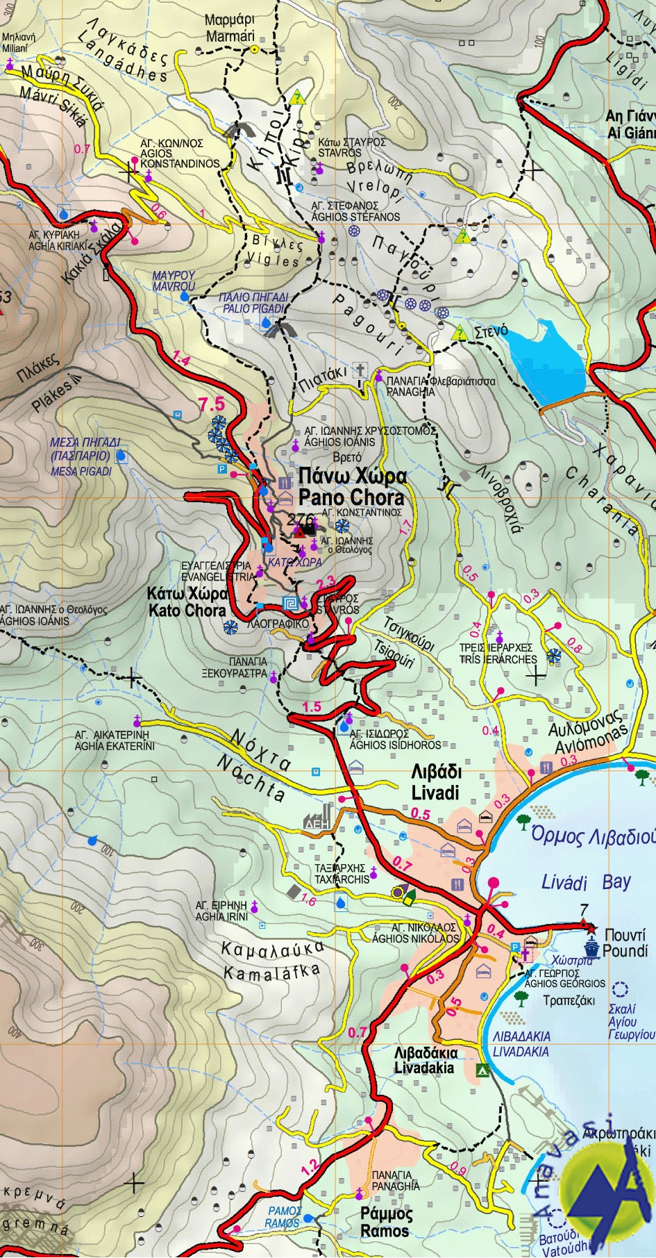 Serifos • Hiking map 1:20.000