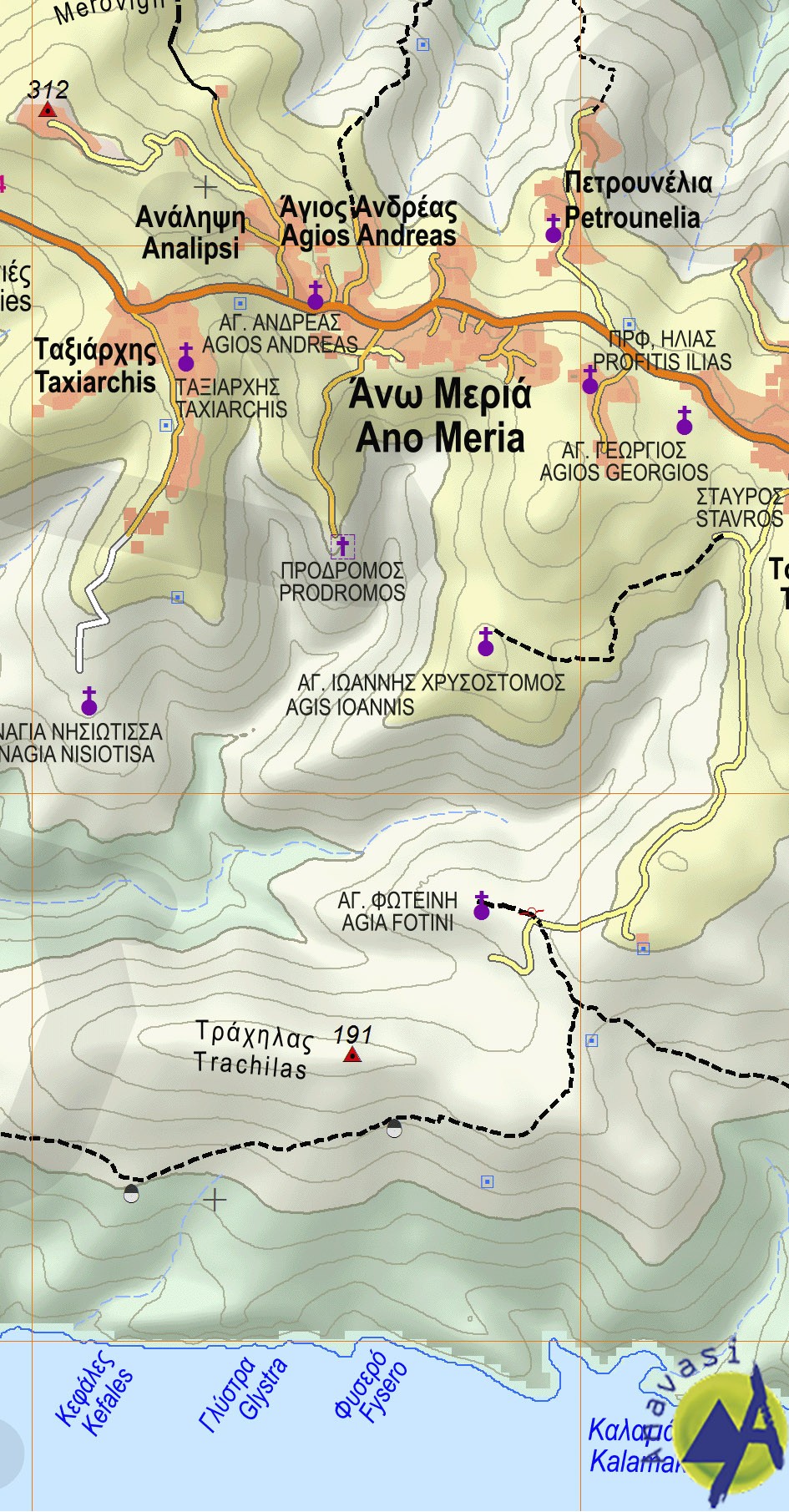 Folegandros • Hiking map 1:18 000