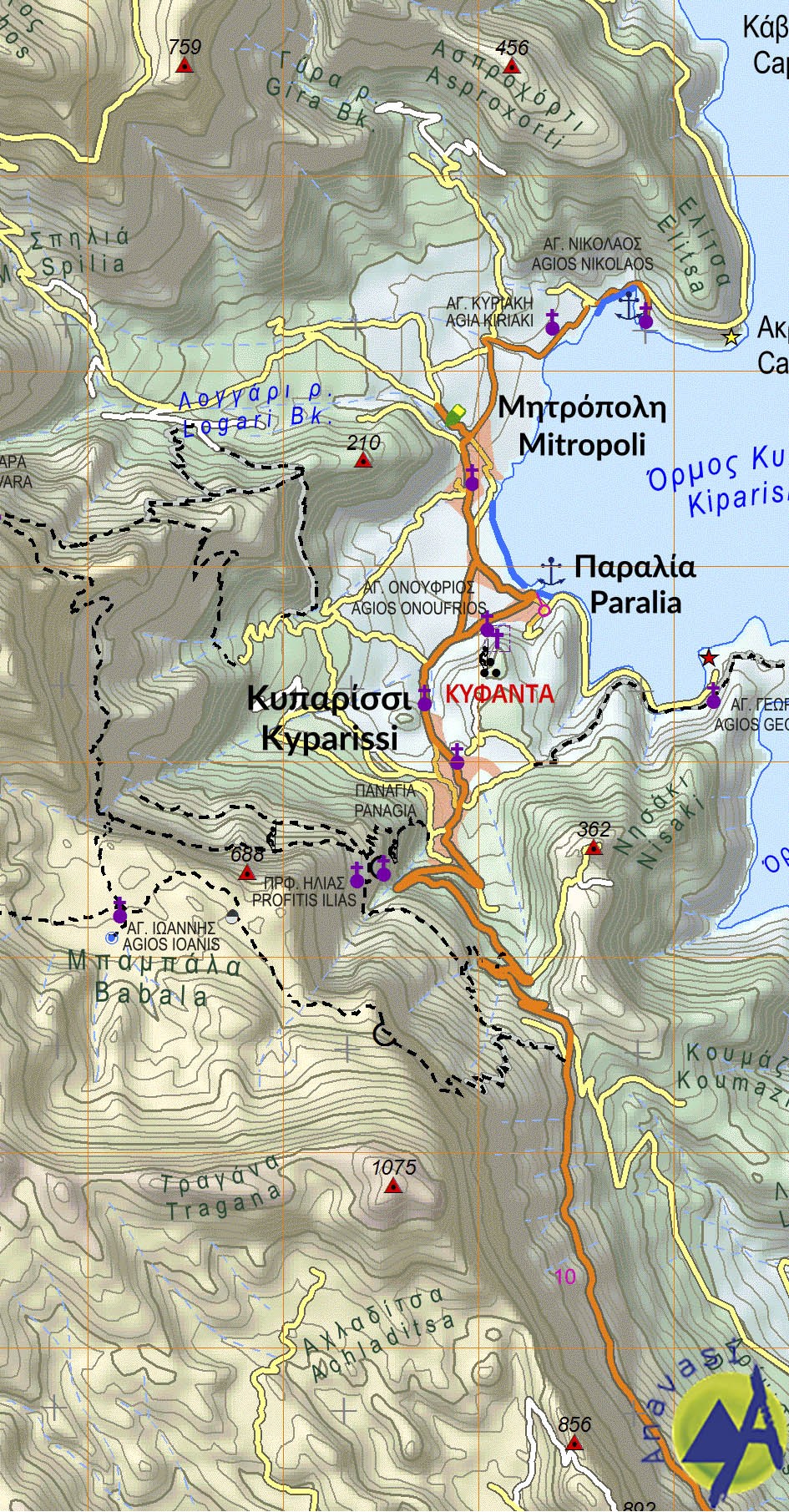 Parnonas • Hiking map 1:50 000