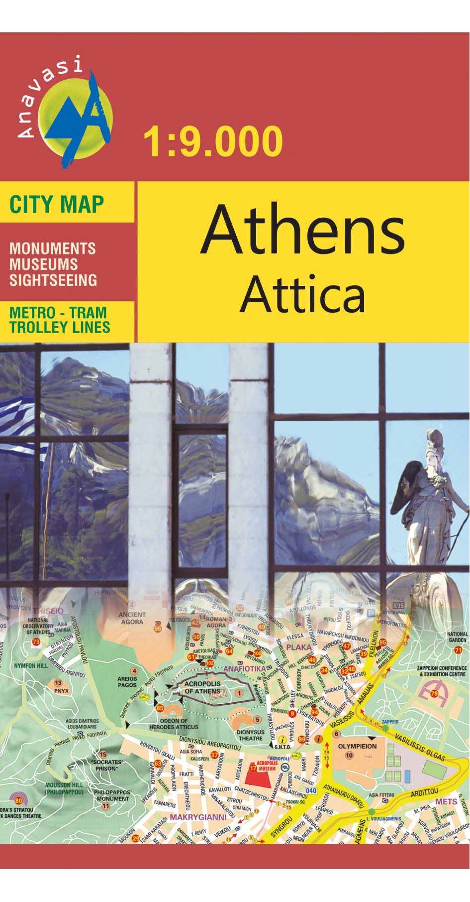 Athens Attica, Athens city map