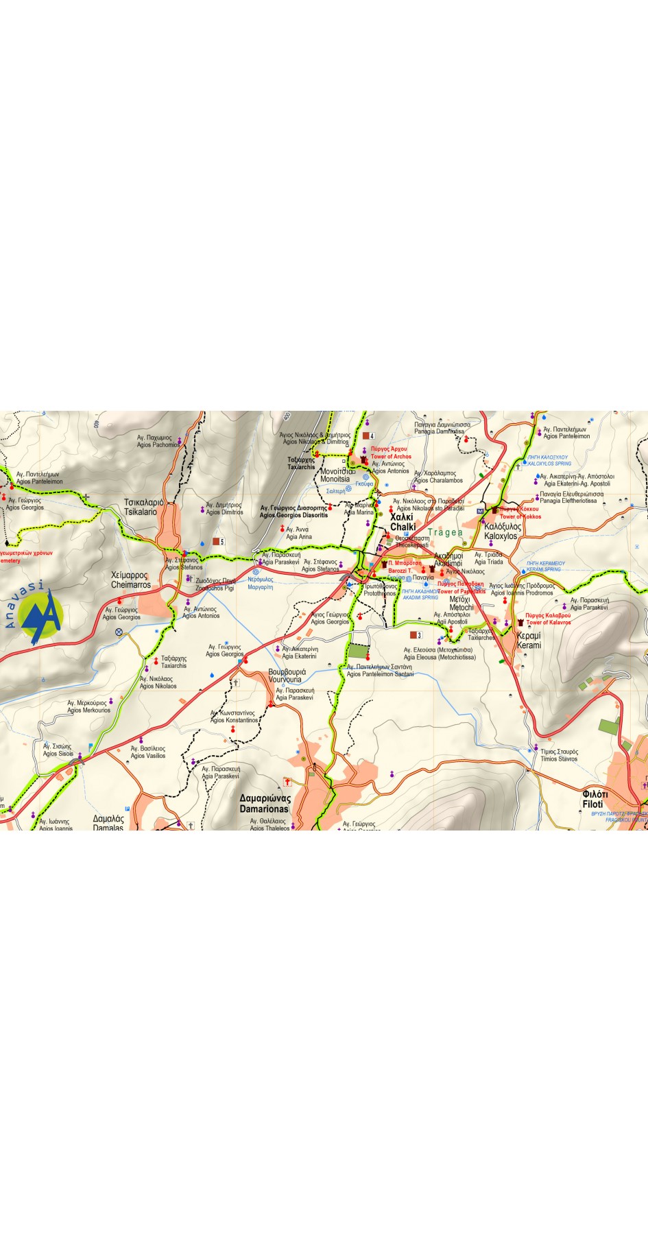 Naxos  • Hiking map 1:40.000