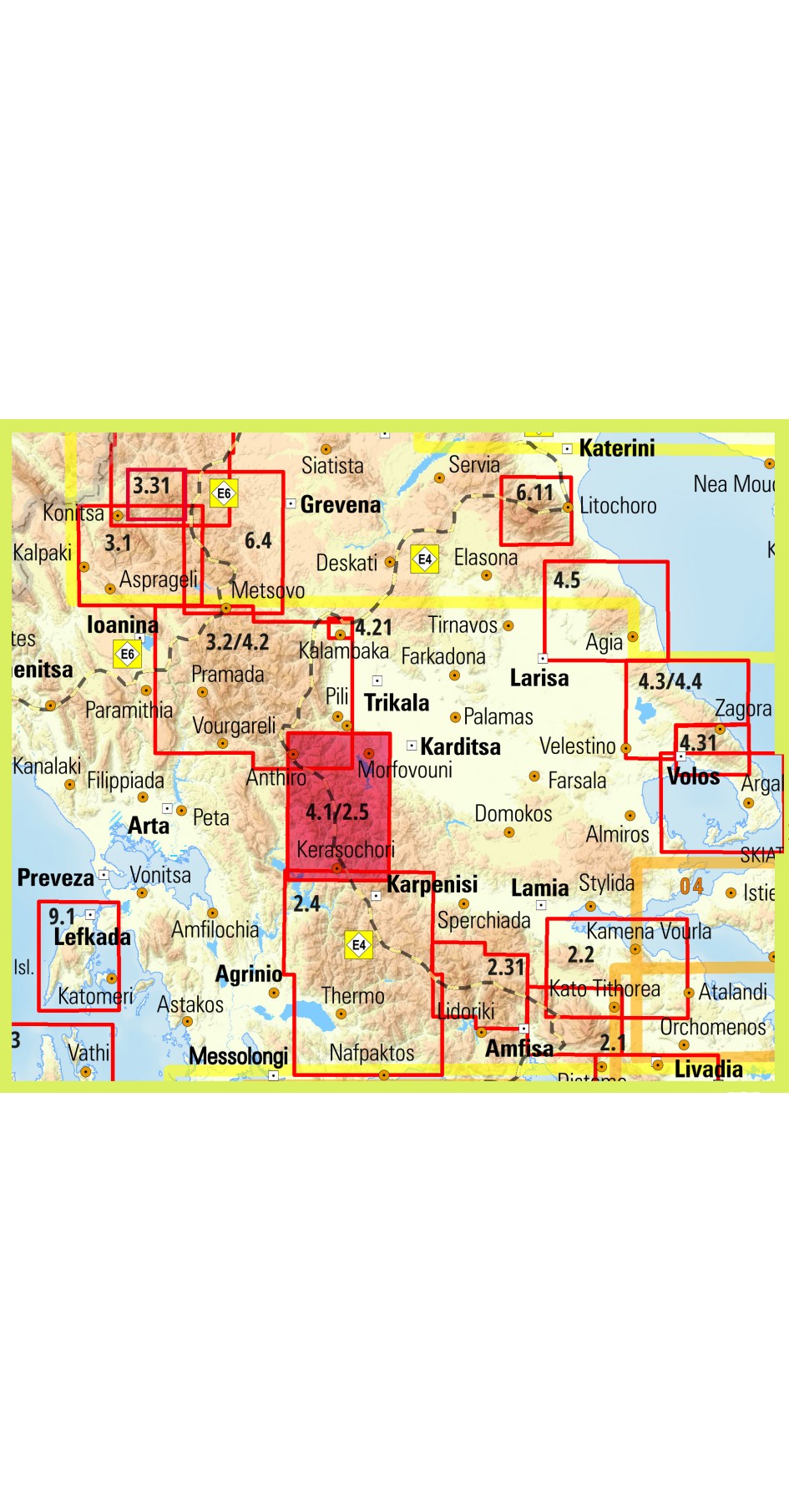 Άγραφα • Πεζοπορικός χάρτης 1:50 000