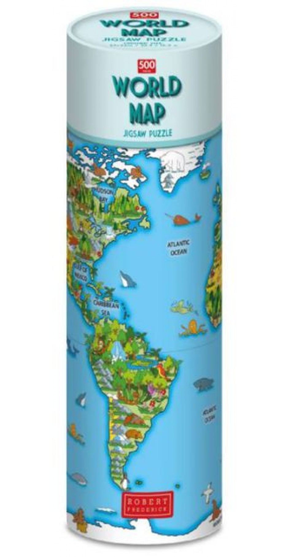 Jigsaw Puzzle World map in a tube 500 pieces 57 cm x 43 cm