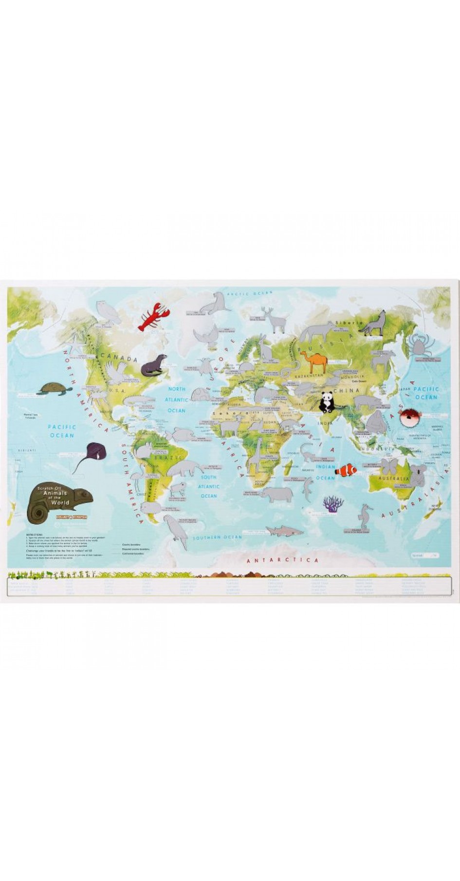 Scratch the World - Kids Animals Map